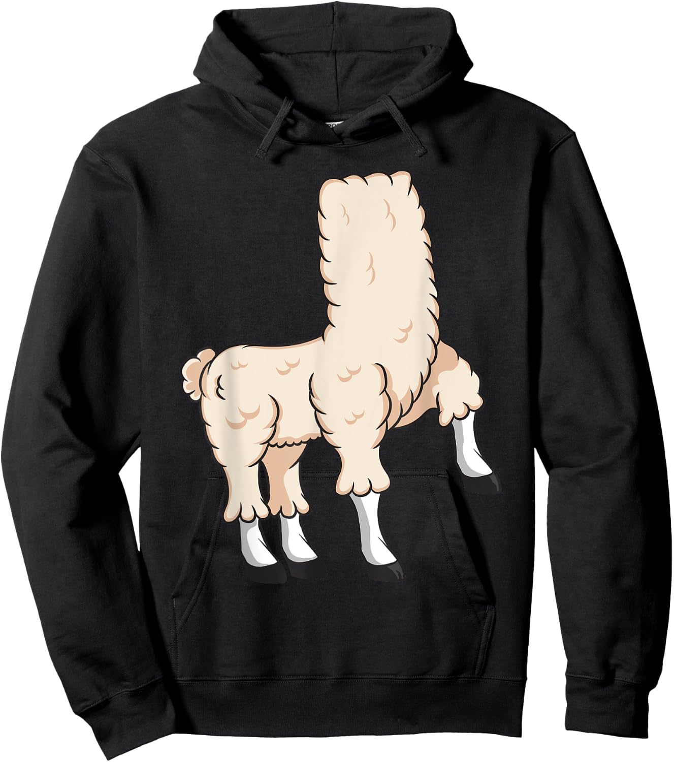 Llama Costume Halloween Easy Cosplay Last Minute Outfit Hoodie - Hoodie | Black