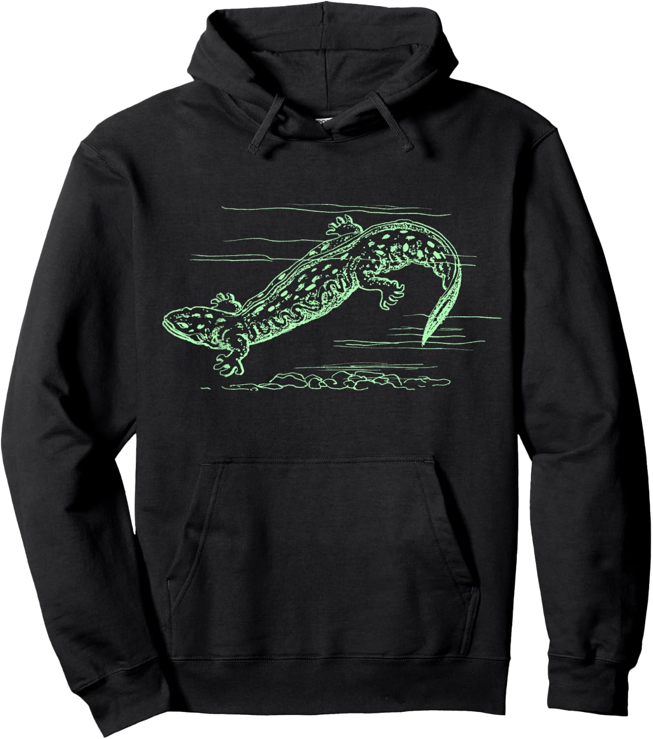 Cool Hellbender Salamander Graphic Biologist T Shirt Hoodie - Hoodie | Black
