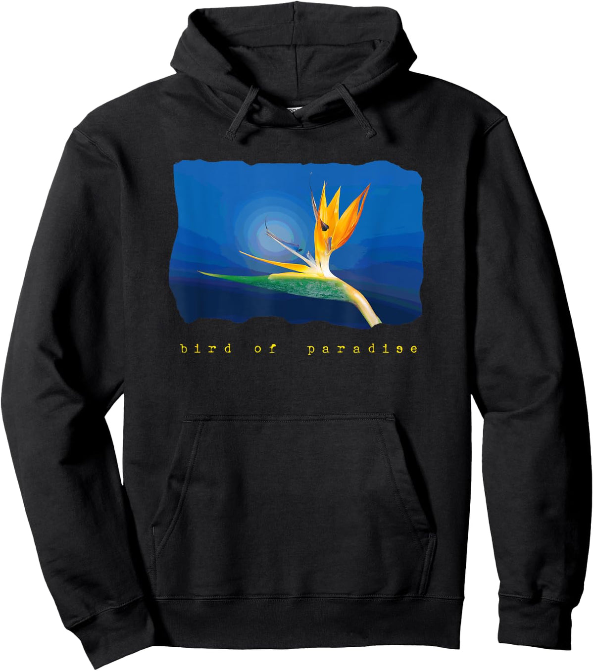 Bird of Paradise Tropical Flower Shirt Hoodie - Hoodie | Black