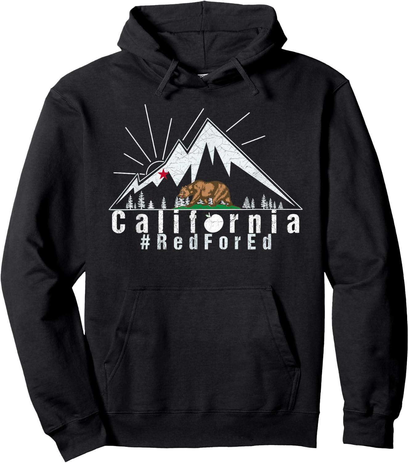 Teacher Red For Ed California Public Ed Men Women Hoodie - Hoodie | Black