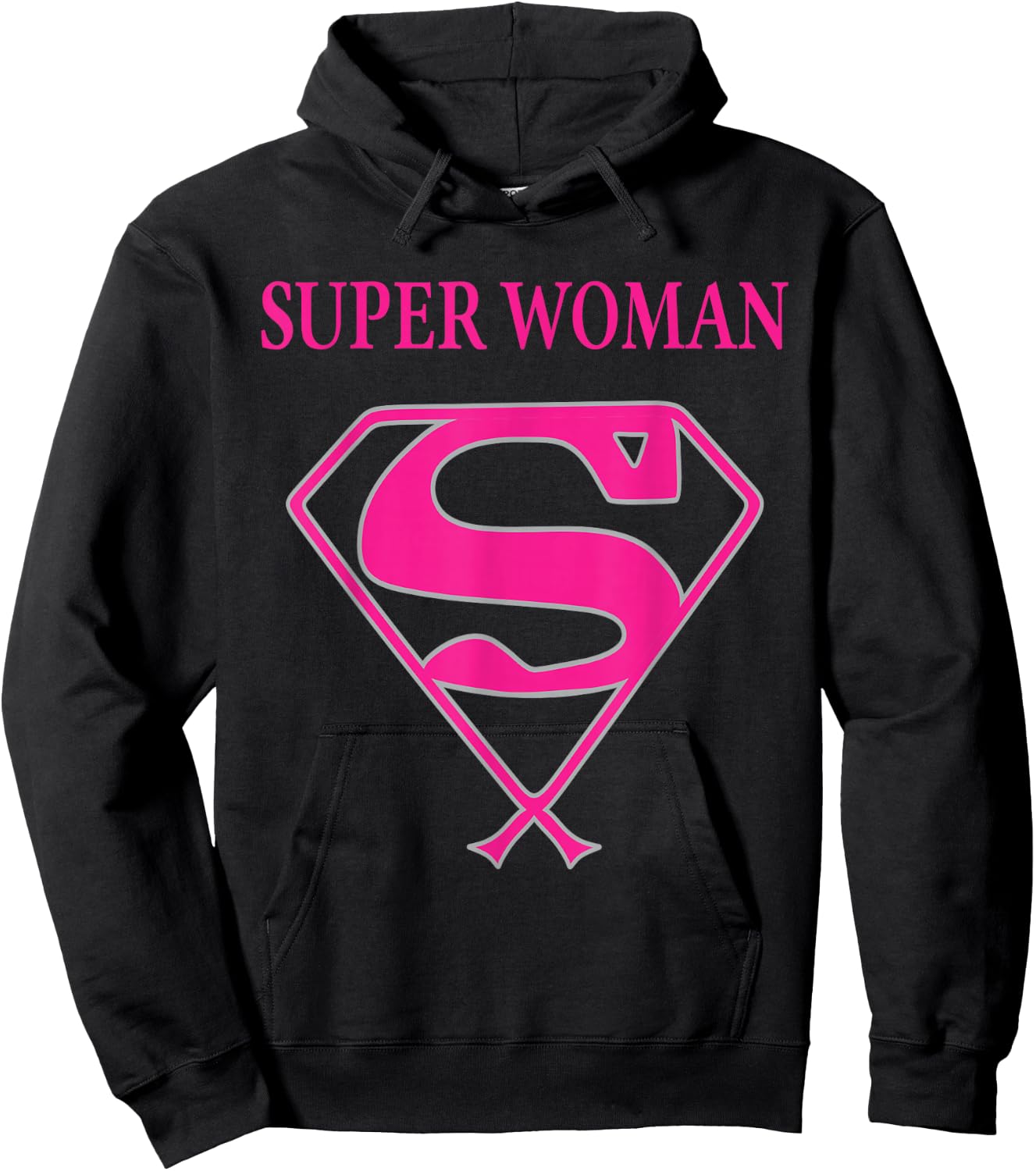 Super Woman (Breast Cancer Awareness) Hoodie - Hoodie | Black