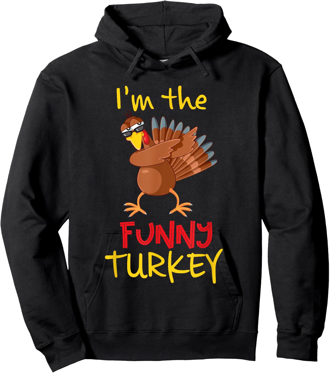 Funny Turkey Matching Family Group Thanksgiving Party Hoodie - Hoodie | Black