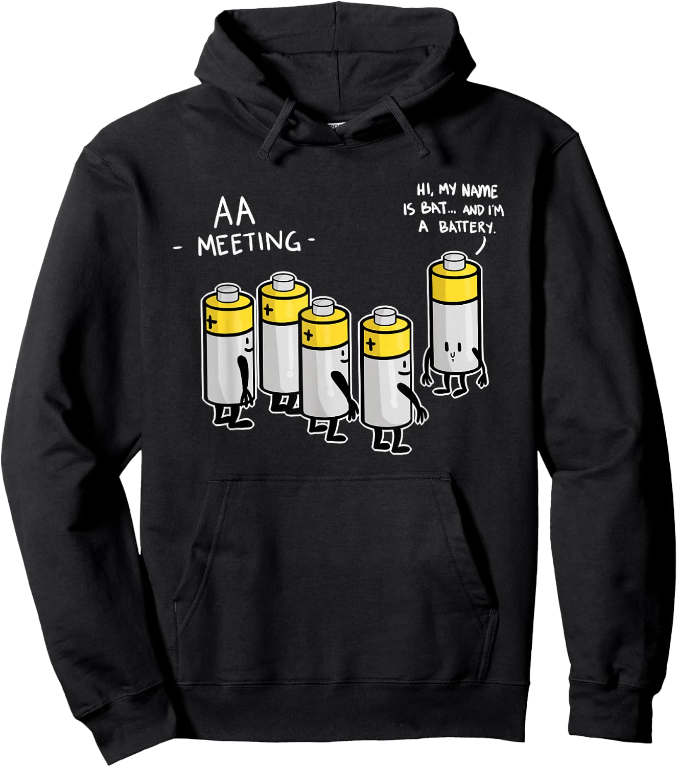 AA Battery Meeting Funny Alcohol Shirt Hoodie - Hoodie | Black