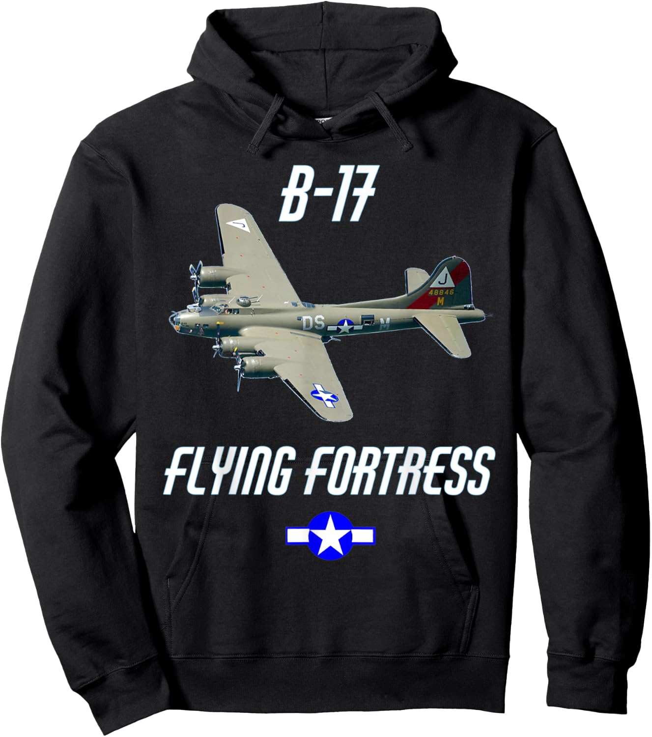 B-17 Flying Fortress World War 2 US Army Air Force Hoodie - Hoodie | Black