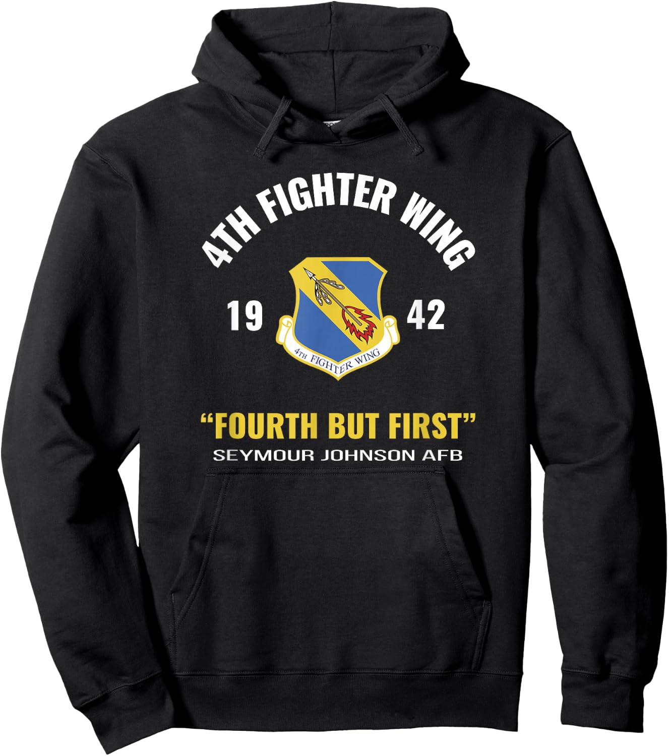 Military 4th Fighter Wing Hoodie - Hoodie | Black