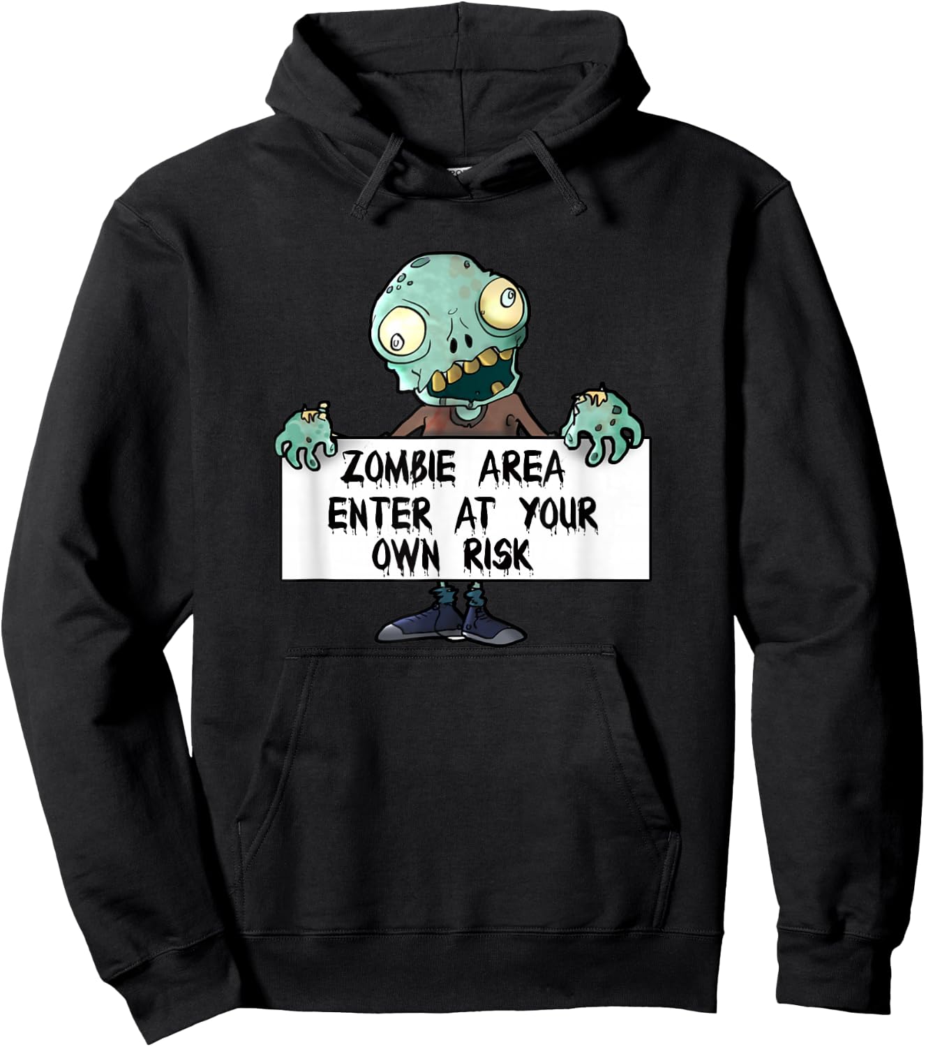 Zombie Creepy Scary Design image for Kids Boys Girls Clothes Hoodie - Hoodie | Black