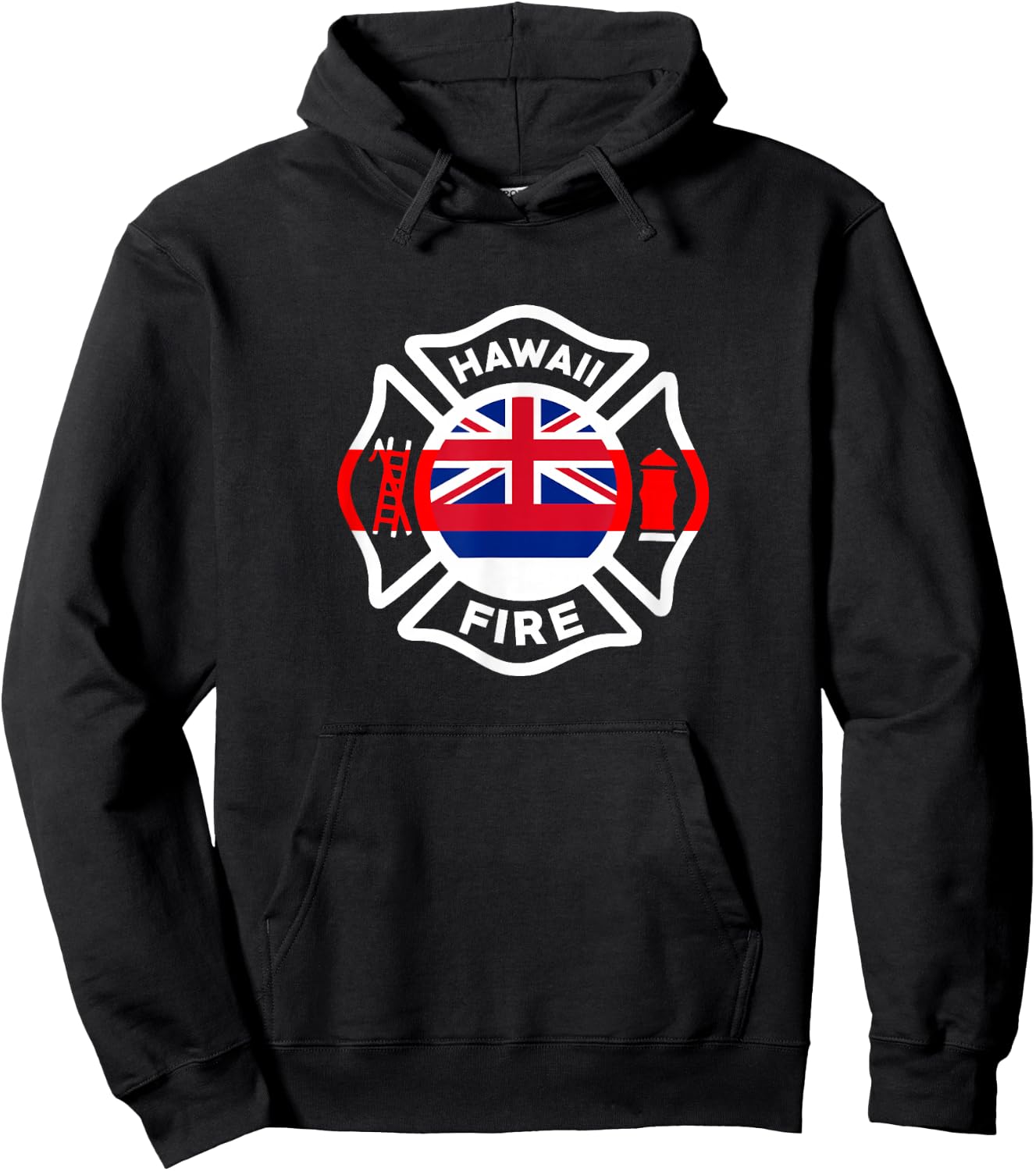 Hawaii Fire Rescue Department Firefighters Uniform Duty Hoodie - Hoodie | Black