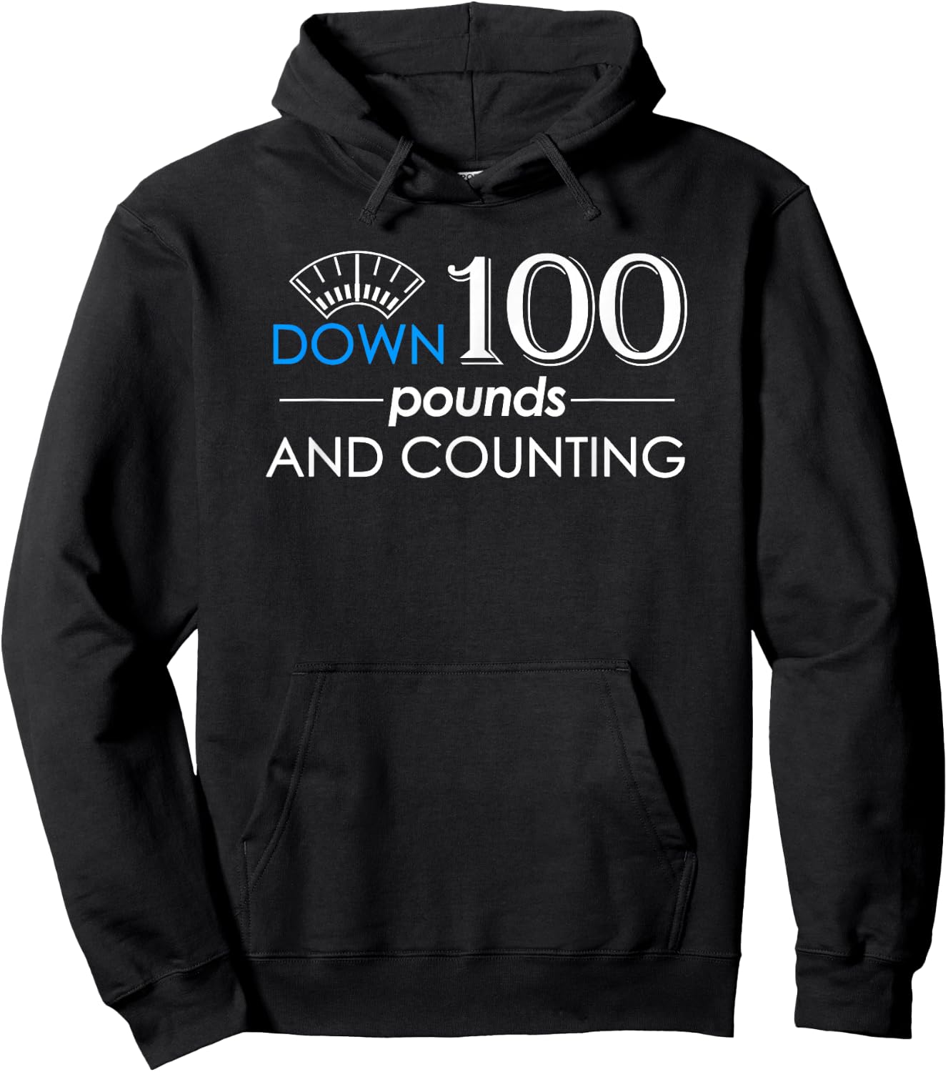 Down 100 POUNDS Weight Loss Hoodie - Hoodie | Black