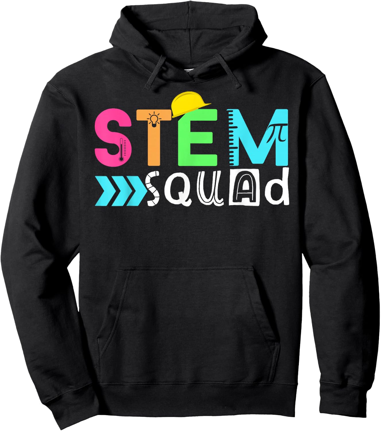 STEM Squad Science Technology Engineering Math Teacher Gift Hoodie - Hoodie | Black