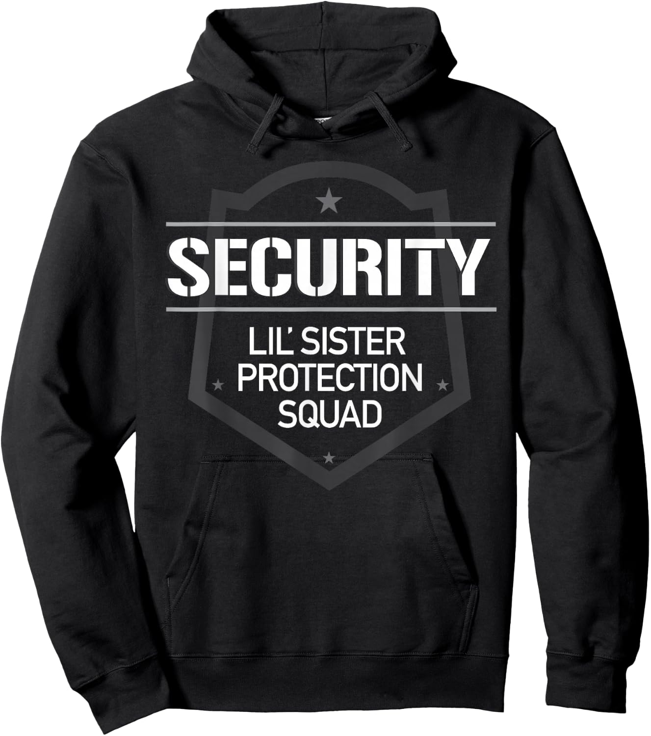 Security Lil' Sister Protection Squad Big Brother Hoodie - Hoodie | Black
