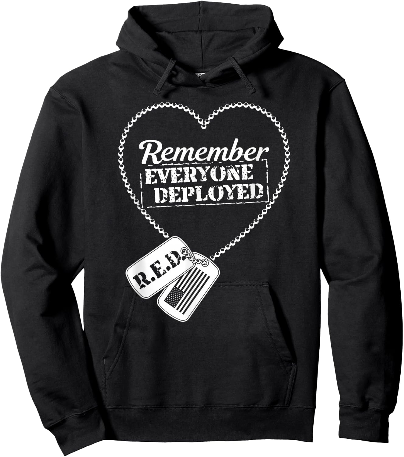Distressed R.E.D. Friday - Remember Everyone Deployed Hoodie - Hoodie | Black