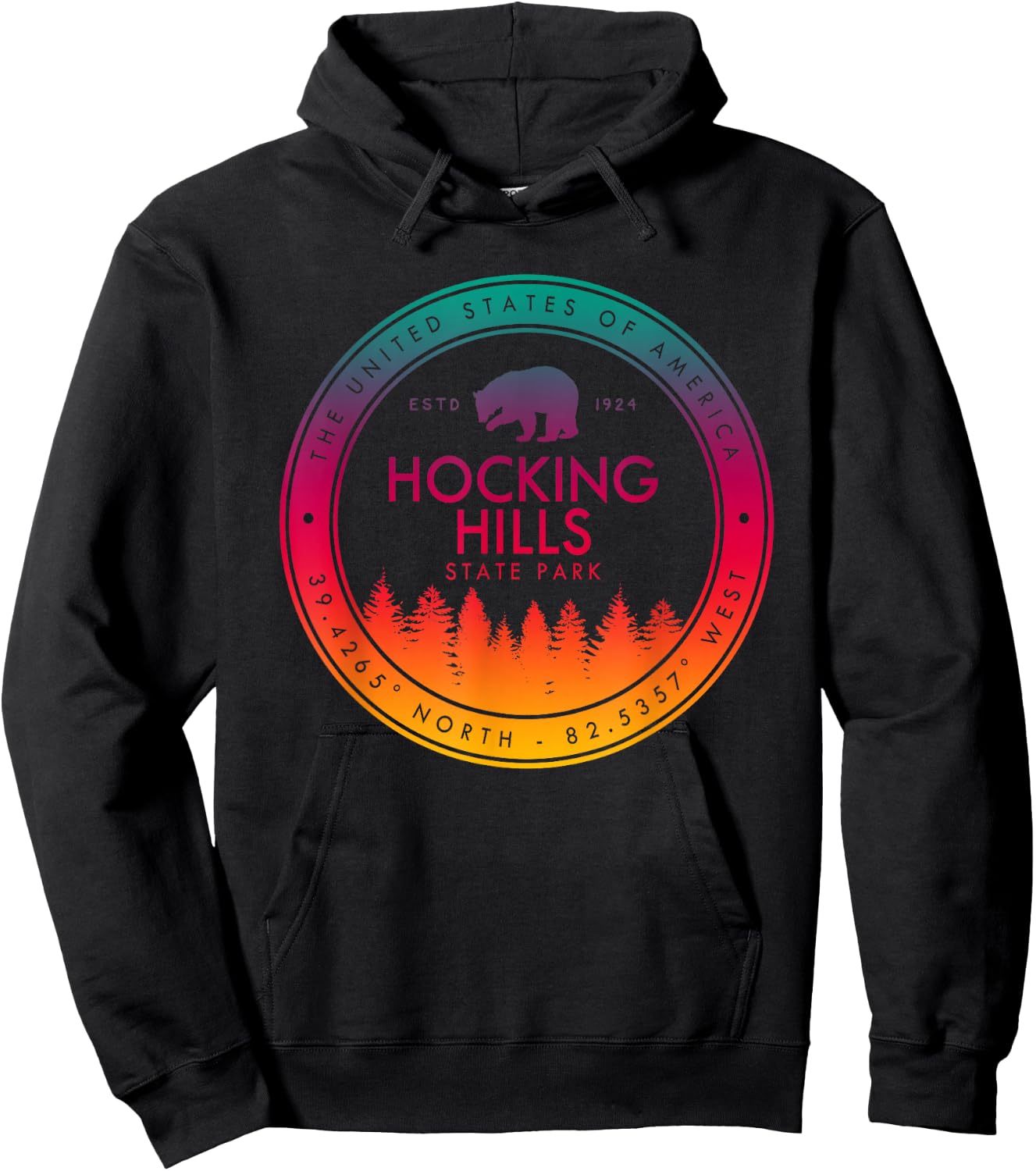 Hocking Hills State Park Ohio Gifts OH Hoodie - Hoodie | Black