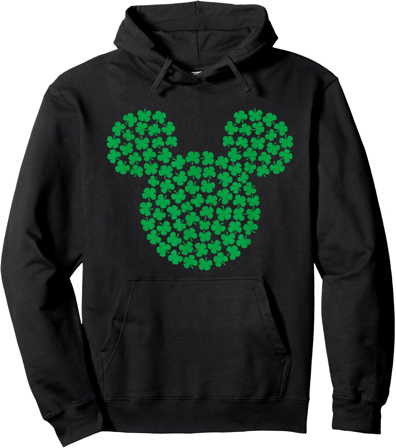 Disney Mickey Mouse Green 4-Leaf Clovers St. Patrick's Day Hoodie - Hoodie | Black