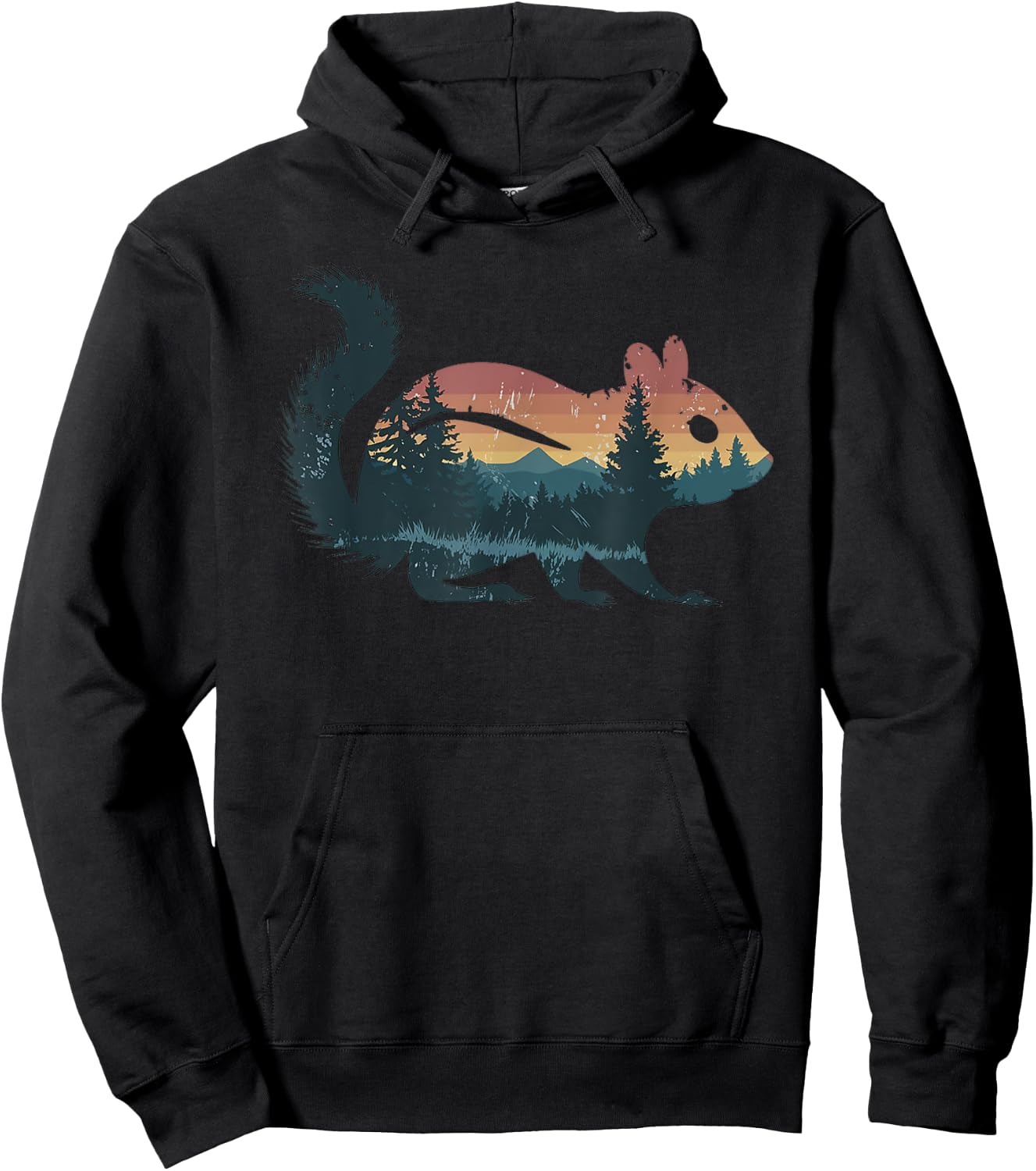 Chipmunk Hunting Hiking Outdoor Camping Forest Men Women Hoodie - Hoodie | Black