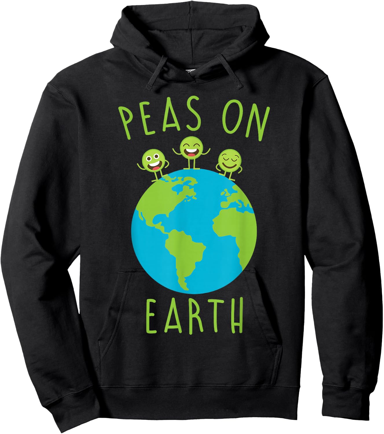 Funny Shirts Peas On Earth Peace Men Women Kids Gifts Hoodie - Hoodie | Black