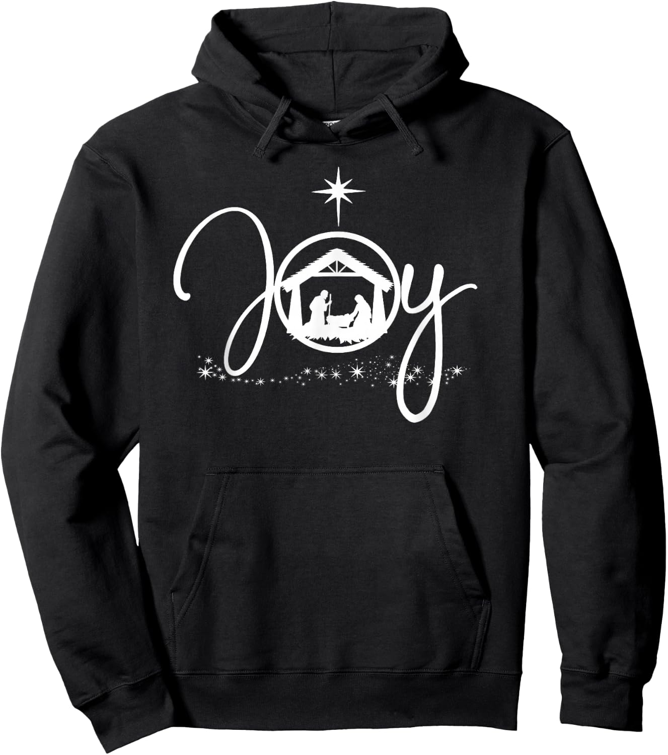 Christian Christmas Joy Jesus Nativity Scene Faith Gift,Short Sleeve Hoodie - Hoodie | Black