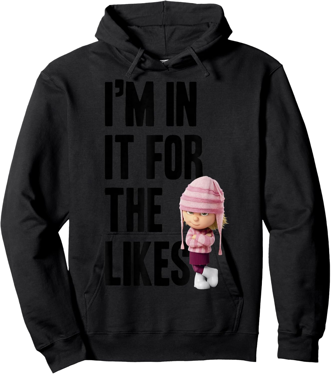 Despicable Me Minions Edith For The Likes Graphic Hoodie - Hoodie | Black