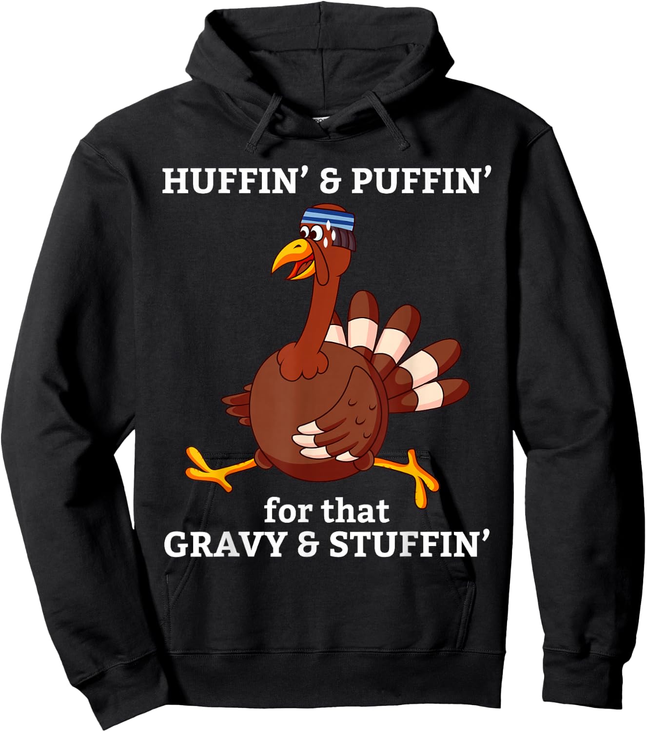 Marathon Running Turkey Trot Funny Group Team Gift Turkey Hoodie - Hoodie | Black