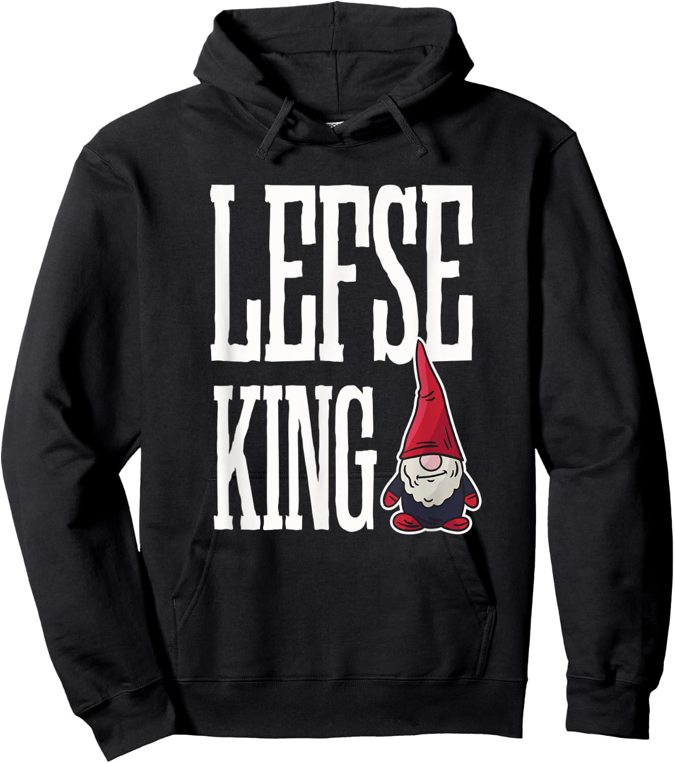 Lefse King | Norwegian Lefse Rolling Christmas Hoodie - Hoodie | Black