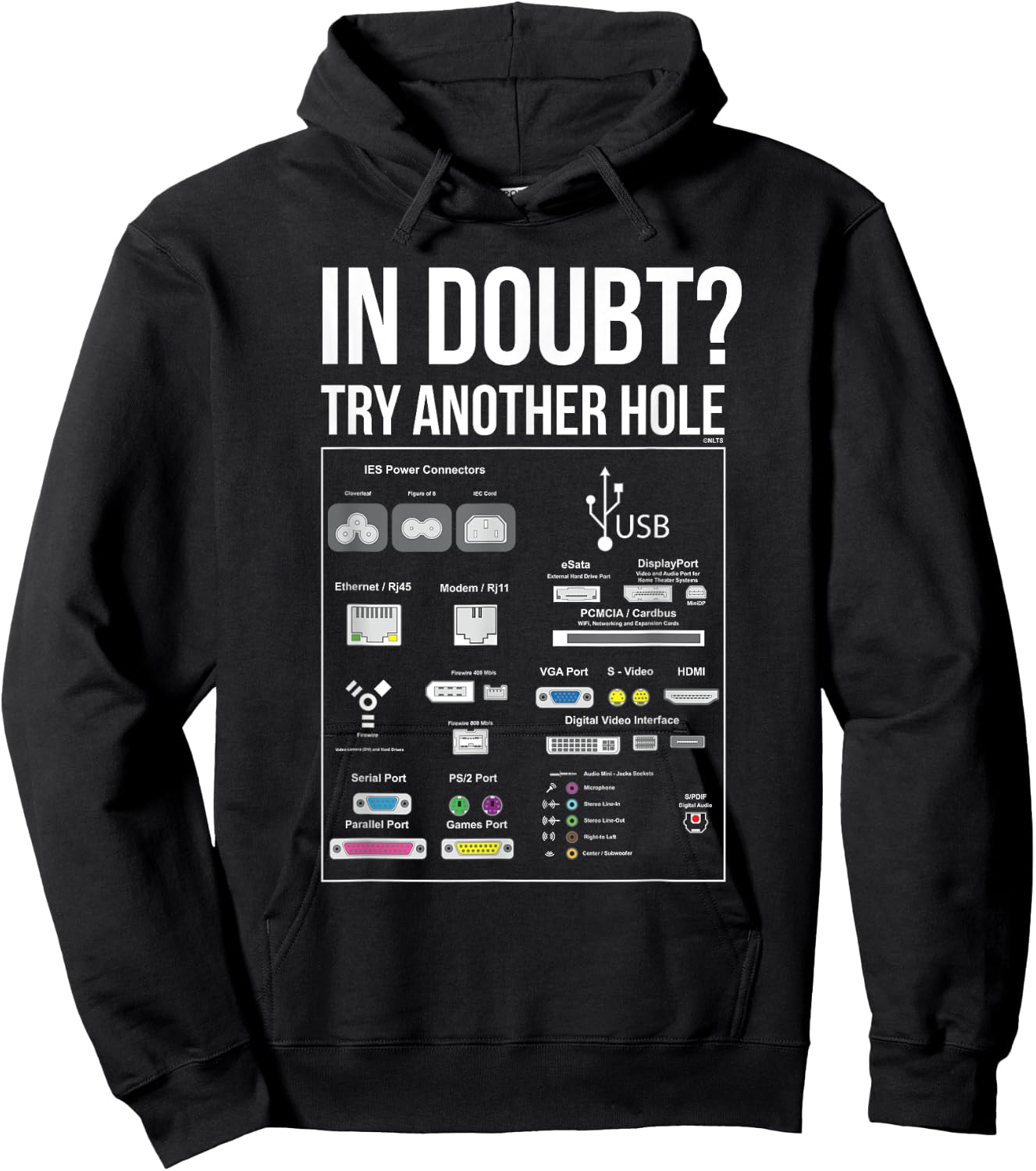 When in Doubt, try Another Hole Funny Humor Hoodie - Hoodie | Black