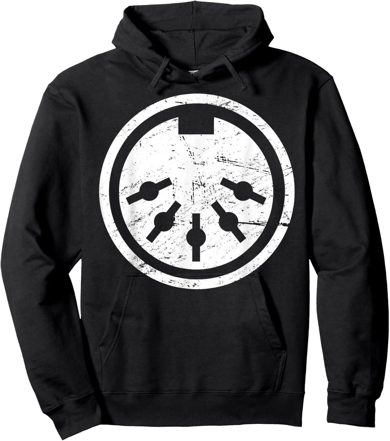 Distressed MIDI Cable Synthesizer Hoodie - Hoodie | Black