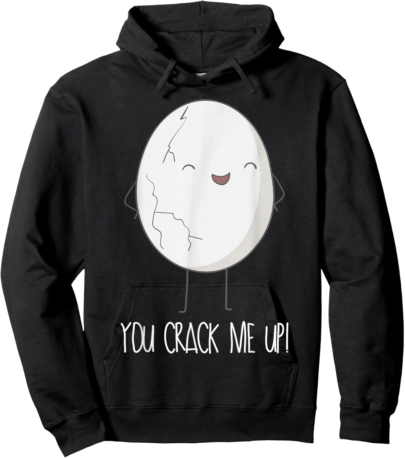 You Crack Me Up Cute Egg Hoodie - Hoodie | Black