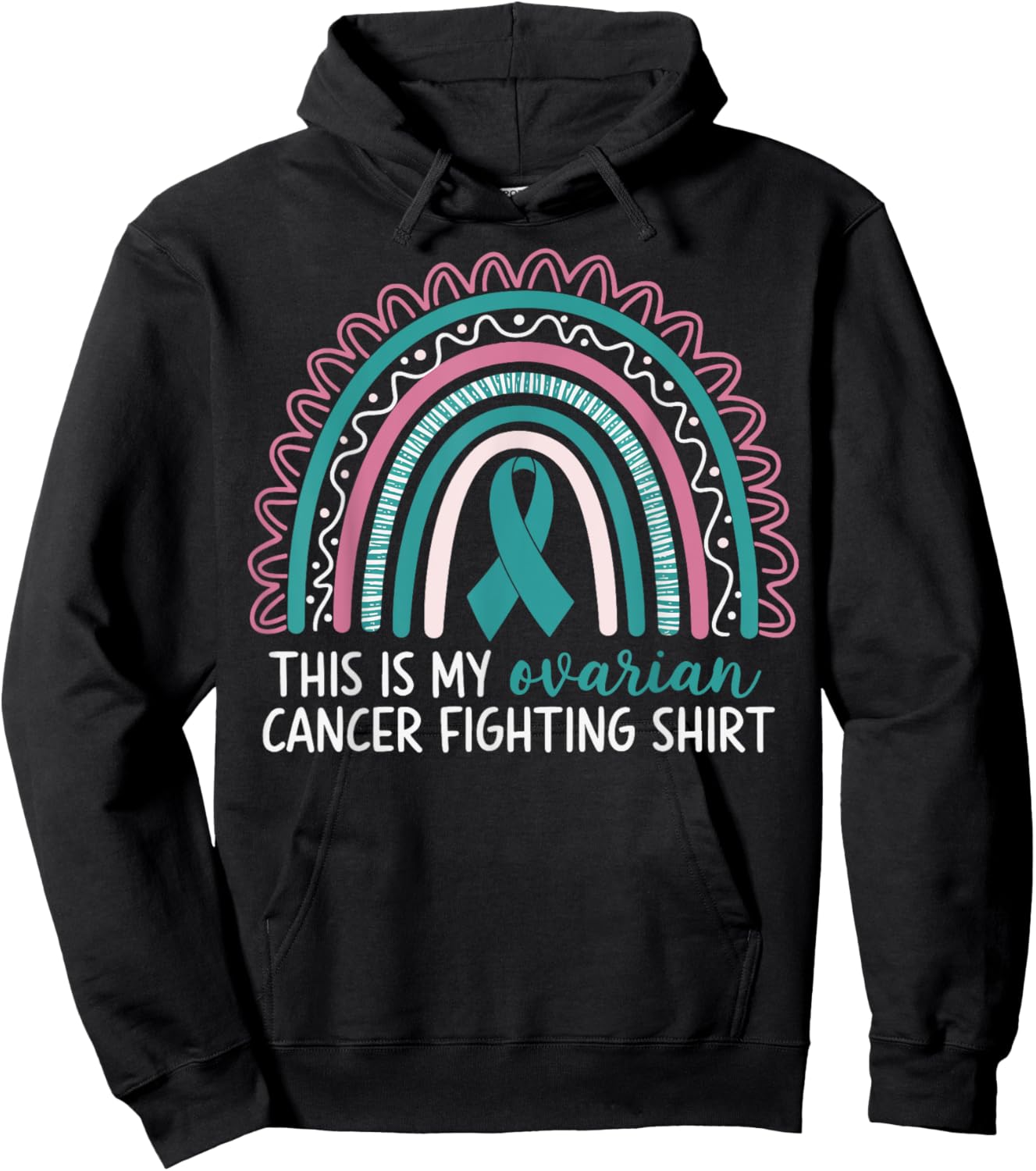 This Is My Ovarian Cancer Fighting Hoodie - Hoodie | Black