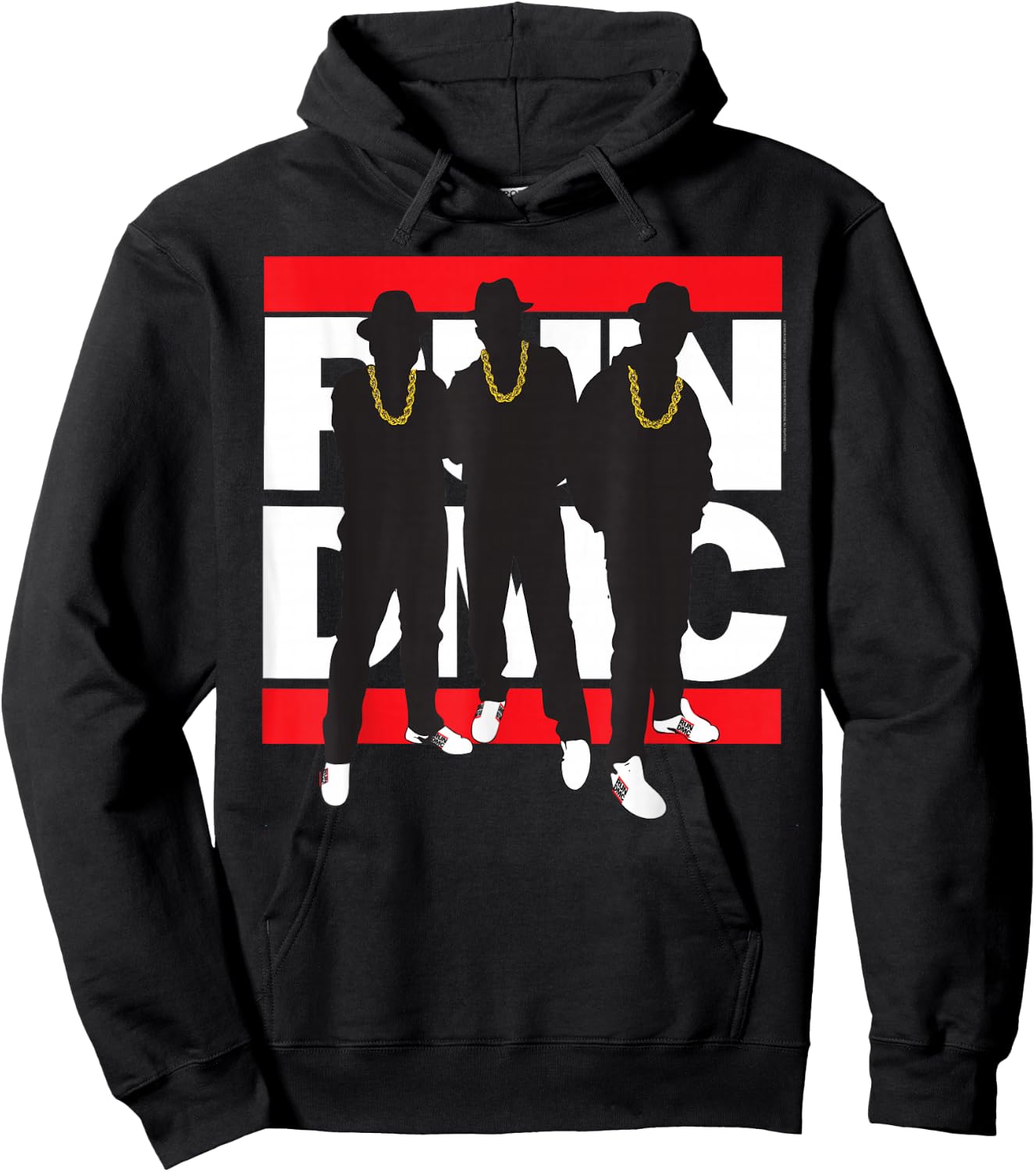 Run DMC Official Silhouette Hoodie - Hoodie | Black