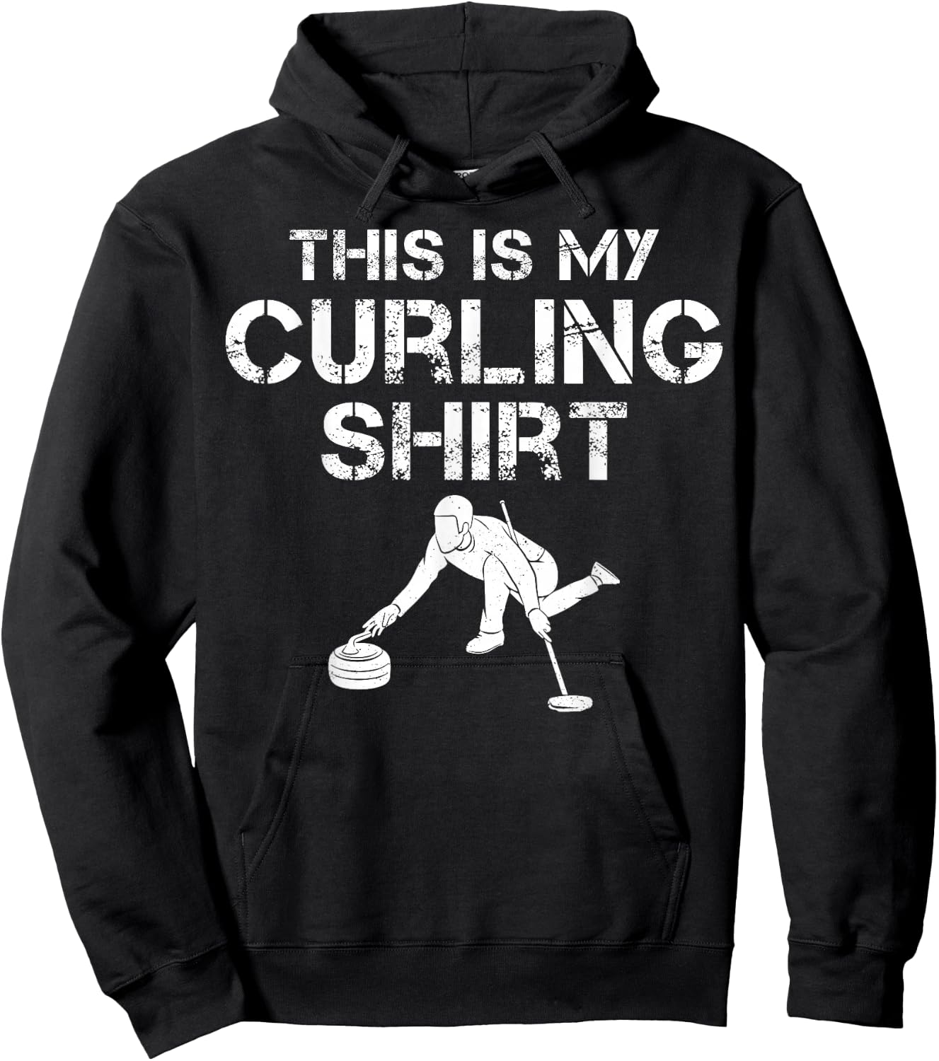 This Is My Curling Shirt Funny Curler Winter Sports Gifts Hoodie - Hoodie | Black