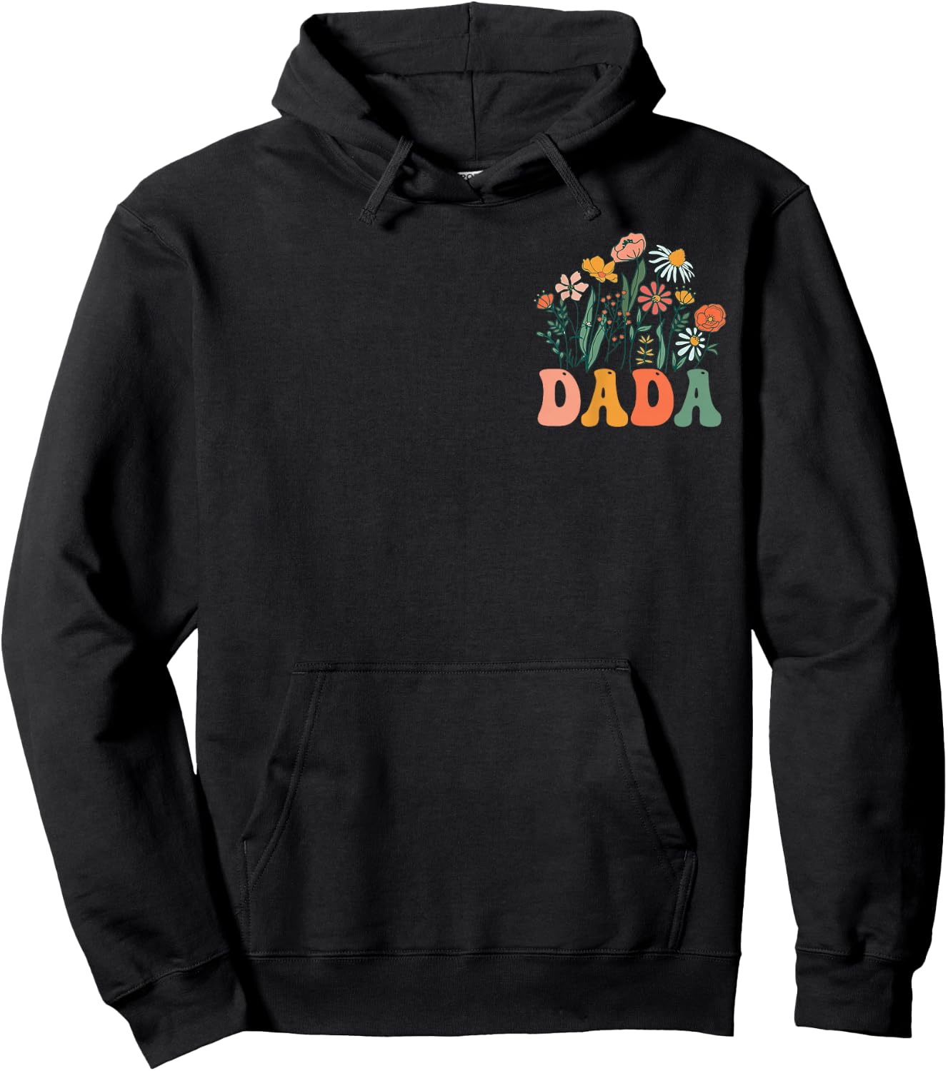Dada Wild One Wildflower 1st Birthday Girl Family Party Hoodie - Hoodie | Black