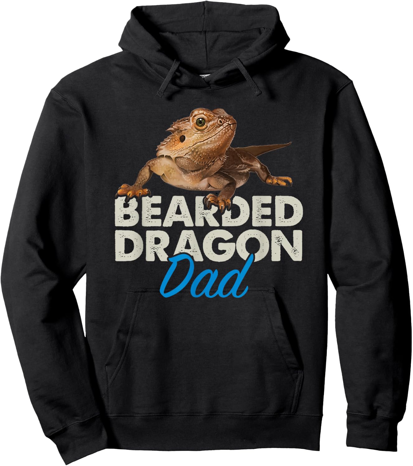Bearded Dragon Dad Pet Reptile Lizard Owner Hoodie - Hoodie | Black