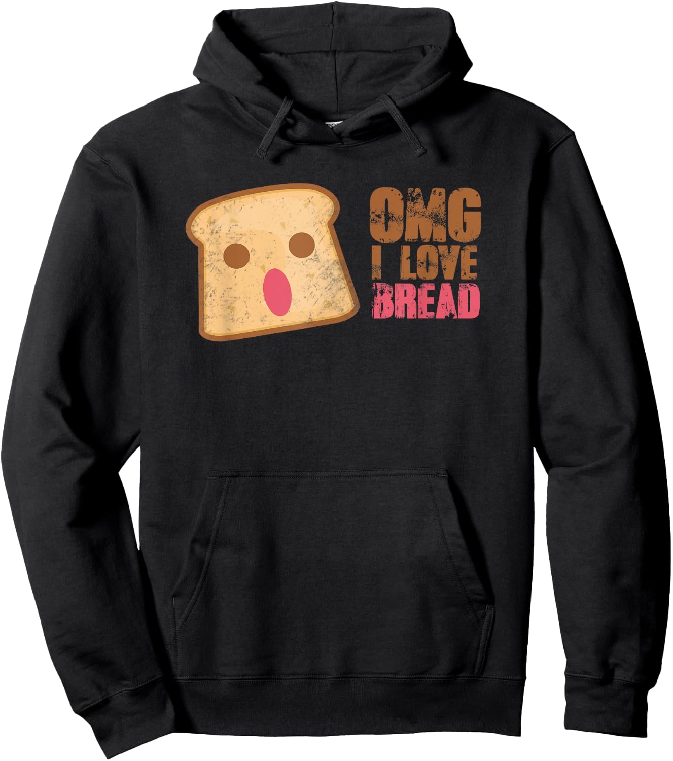 I Love Bread Funny Bread Lover Gift Baker Hoodie - Hoodie | Black
