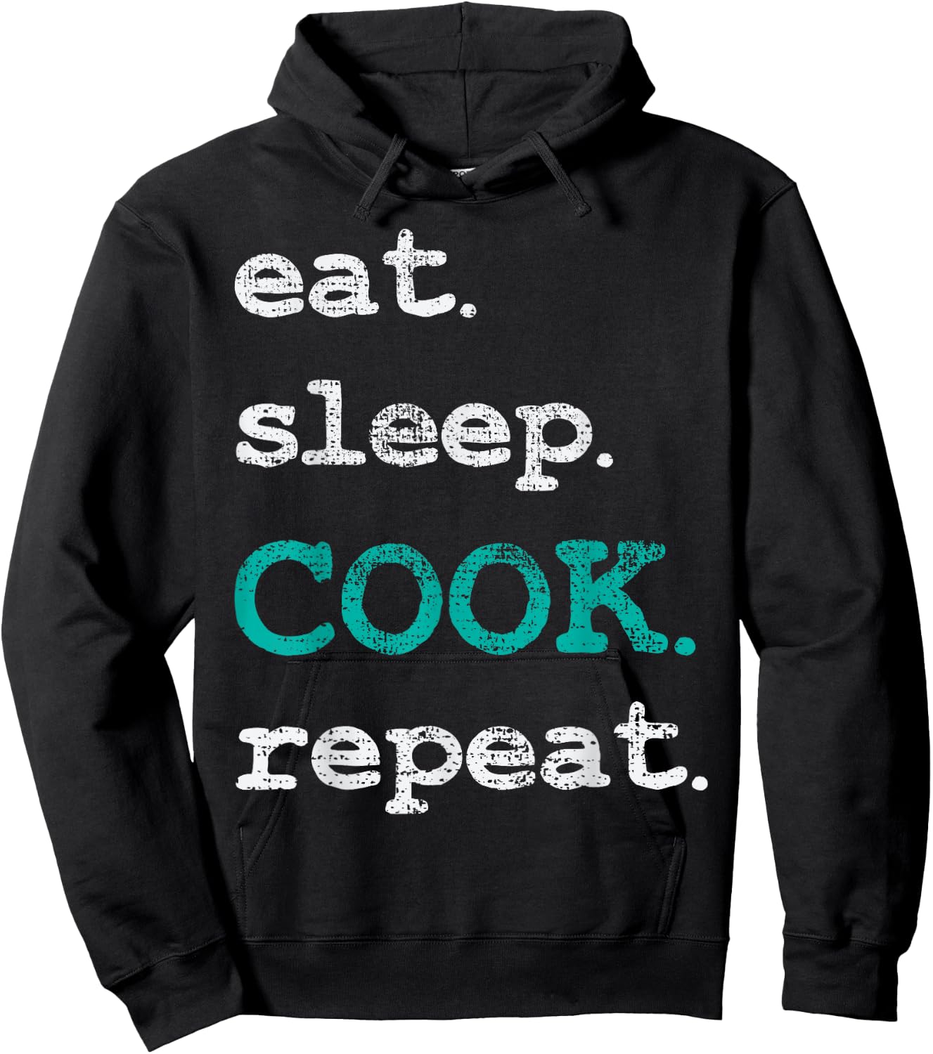 Cook Cooking Chief Eat Sleep Repeat Funny Vintage Gift Hoodie - Hoodie | Black