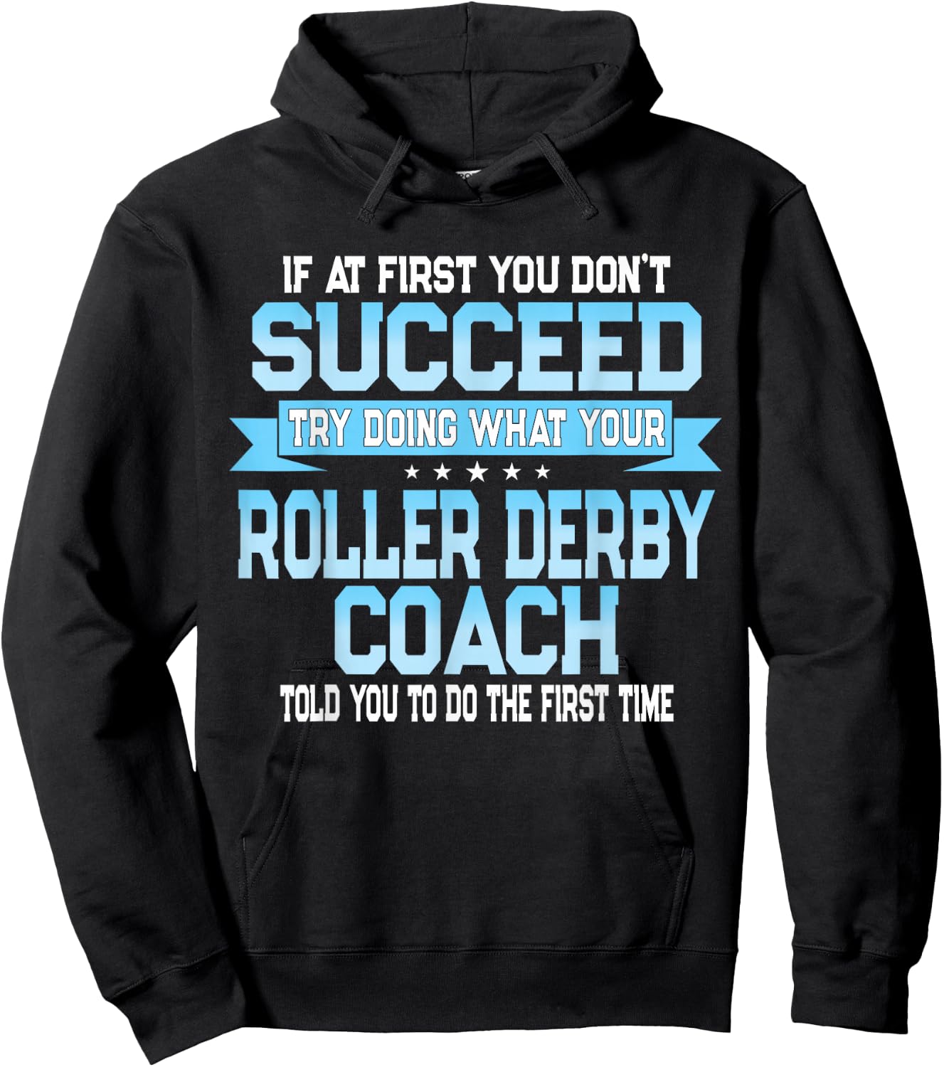 Fun Roller Derby Coach Gift Funny Skating Saying Hoodie - Hoodie | Black