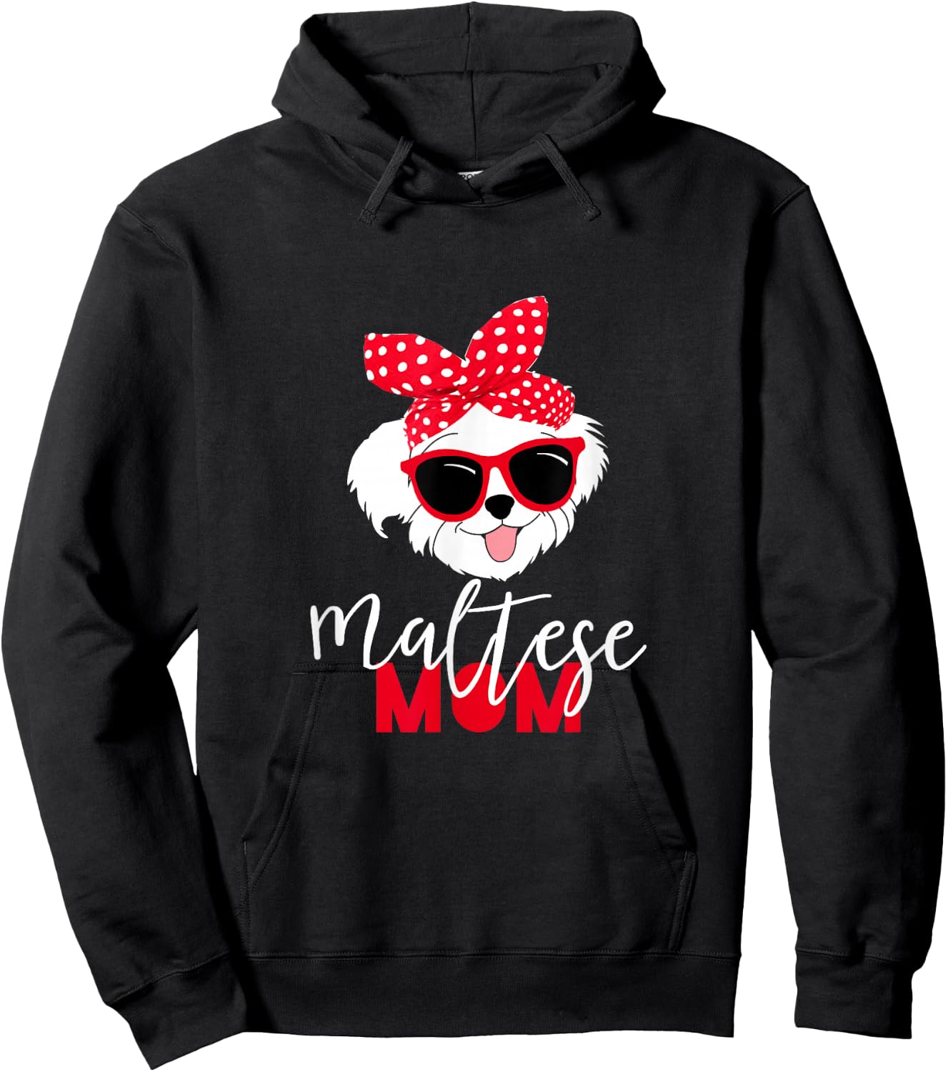 Dog Lovers T Shirt Maltese Mom Fur Mama Shirt Men Women Kids Hoodie - Hoodie | Black