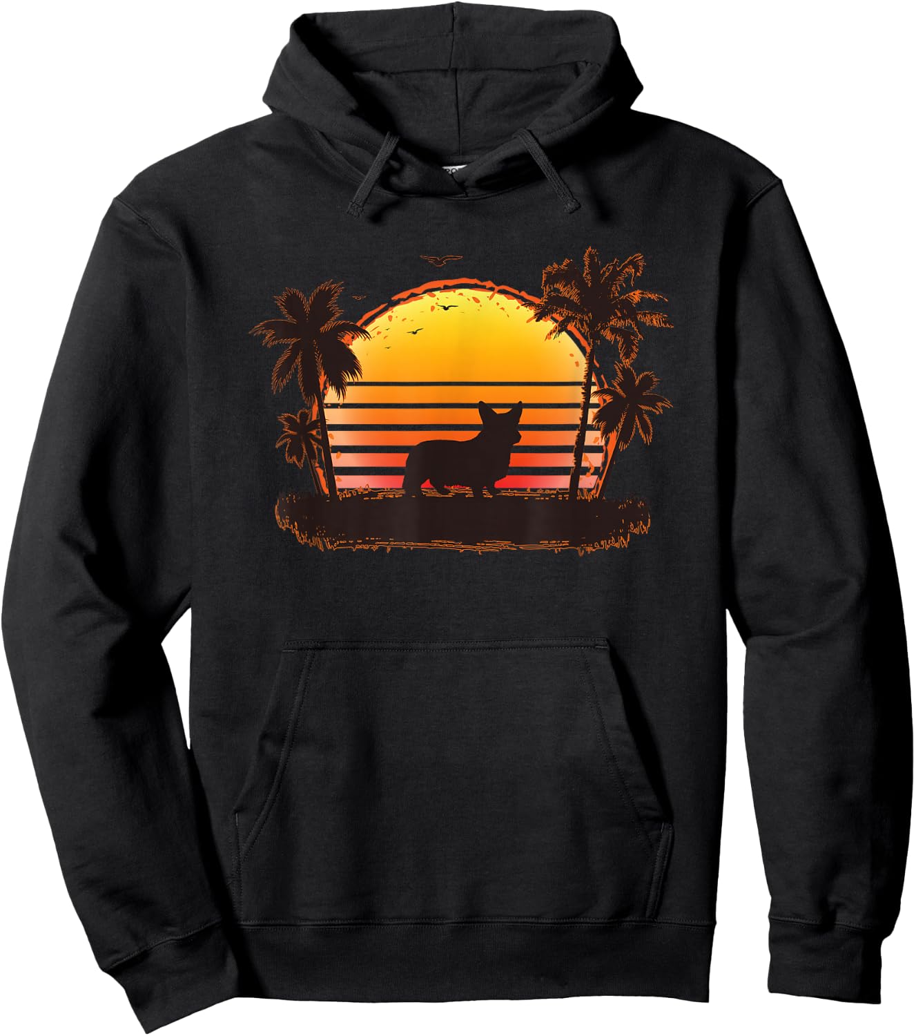 Welsh Corgi Pembroke Welsh Corgi Cardigan Hoodie - Hoodie | Black