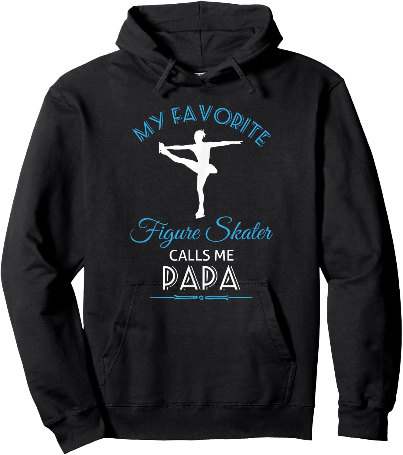 Ice Skating Papa T Shirt - Figure Skater Hoodie - Hoodie | Black