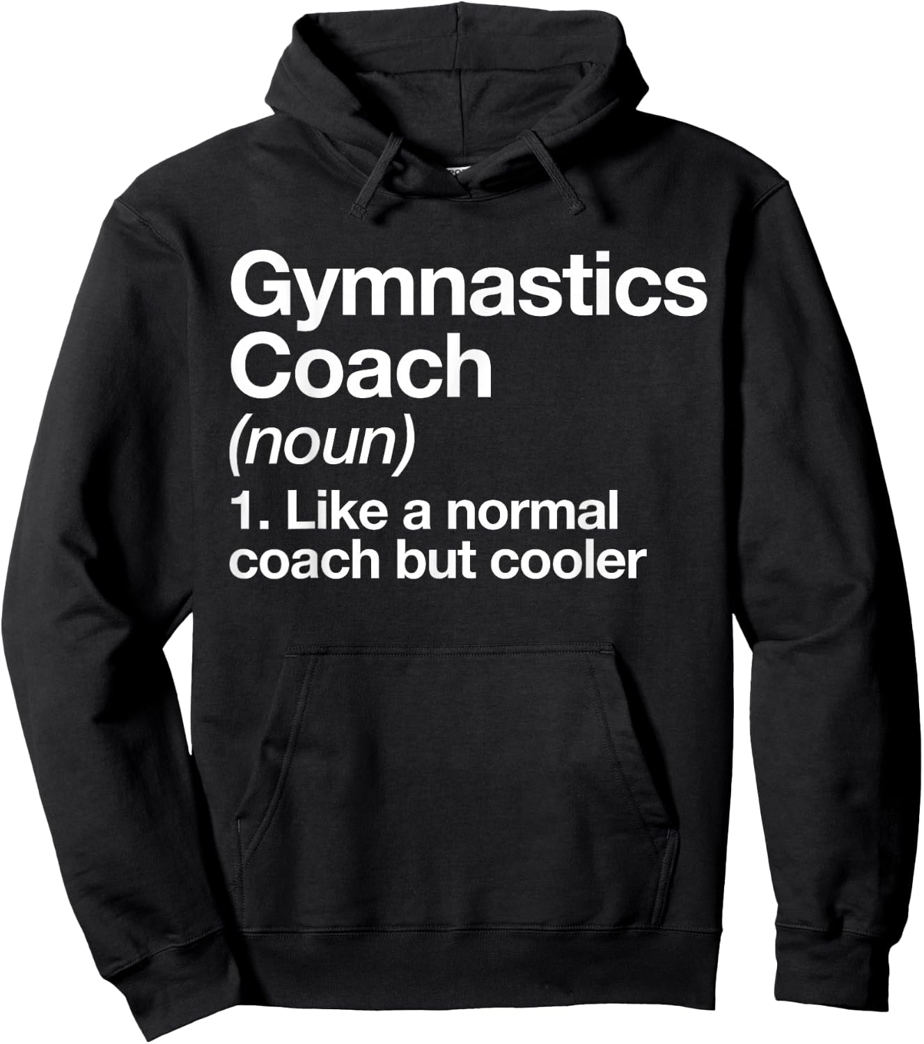 Gymnastics Coach Funny Sports Definition Trainer Instructor Hoodie - Hoodie | Black