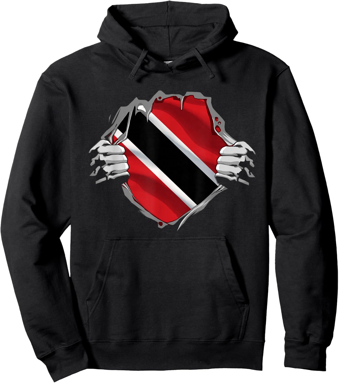 Trinidad and Tobago Clothing Trini Flag Roots Trinidadian Hoodie - Hoodie | Black