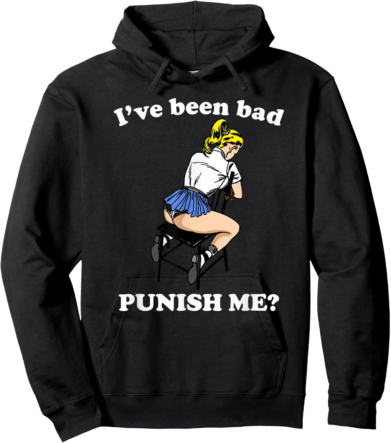 Punish Me Spanking Domination Submissive BDSM Naughty Kink Hoodie - Hoodie | Black
