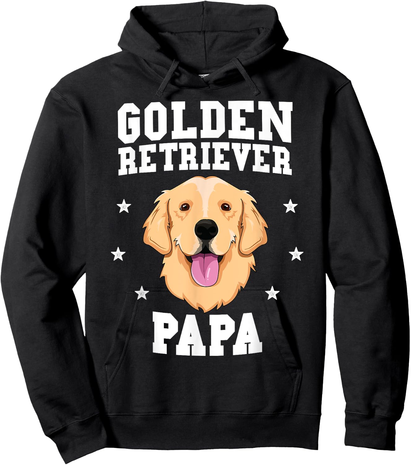 Golden Retriever Papa Grandpa Dog Pet Owner Hoodie - Hoodie | Black