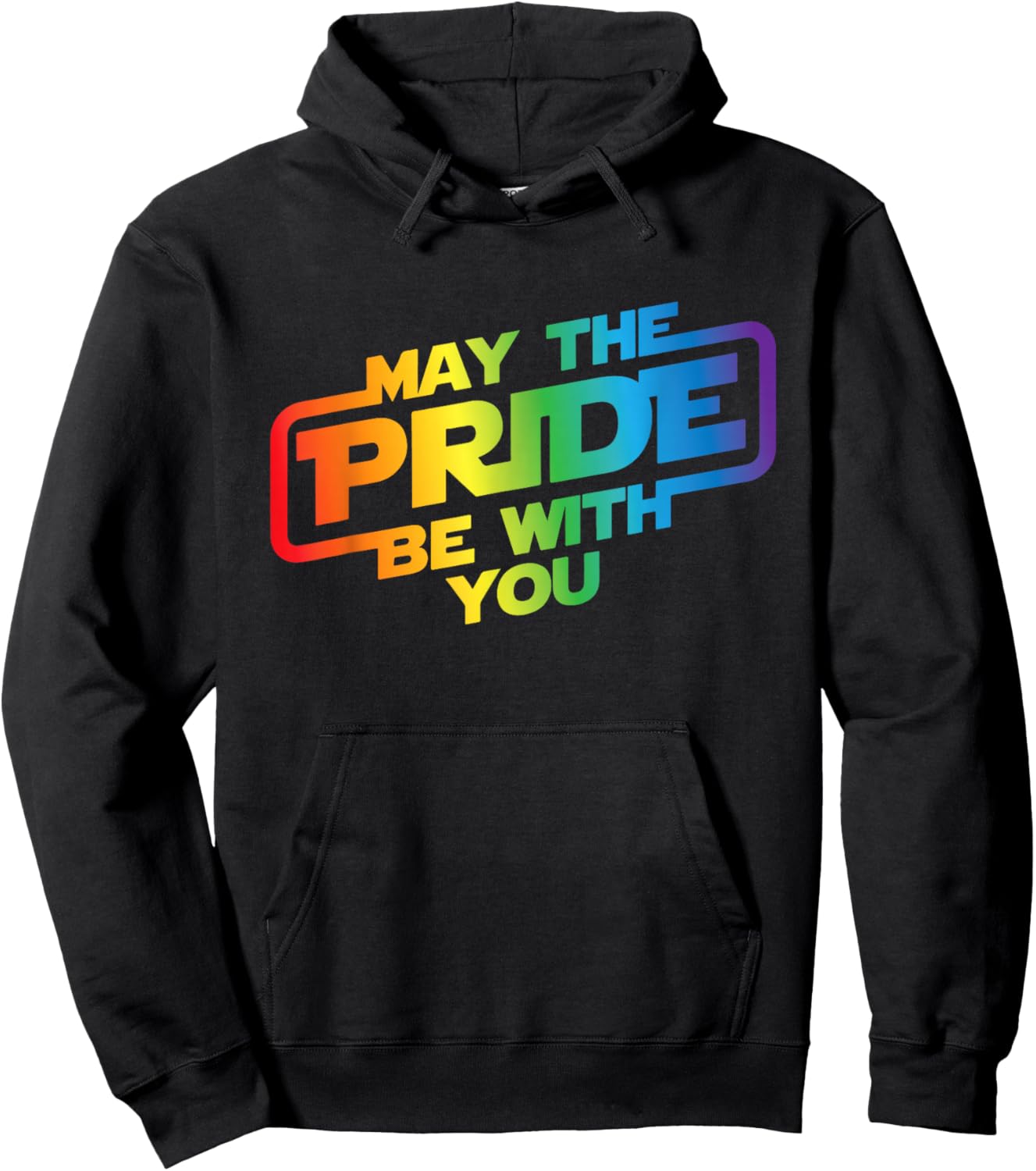 Retro Pride Be with You Rainbow Queer Gay CSD Party LGBTQ Hoodie - Hoodie | Black