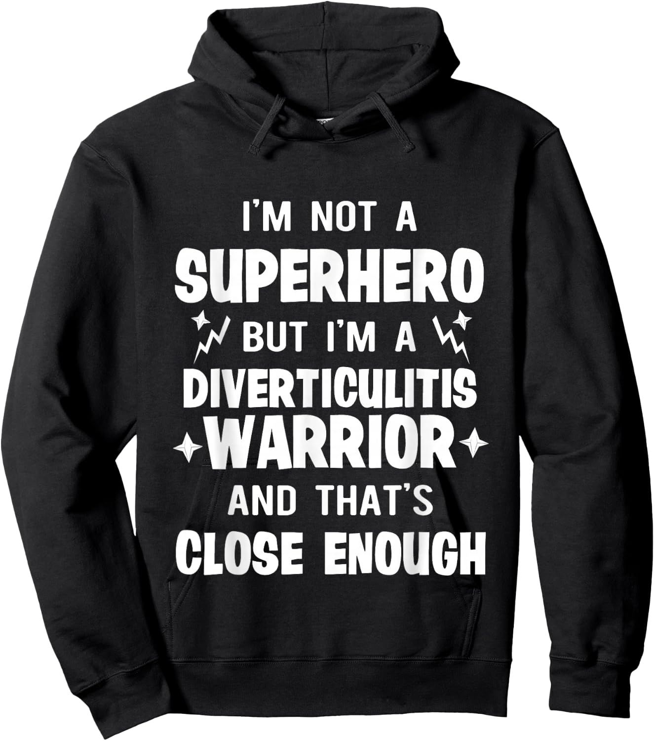 Diverticulitis Hero Survivor Warrior Awareness T Shirt Hoodie - Hoodie | Black