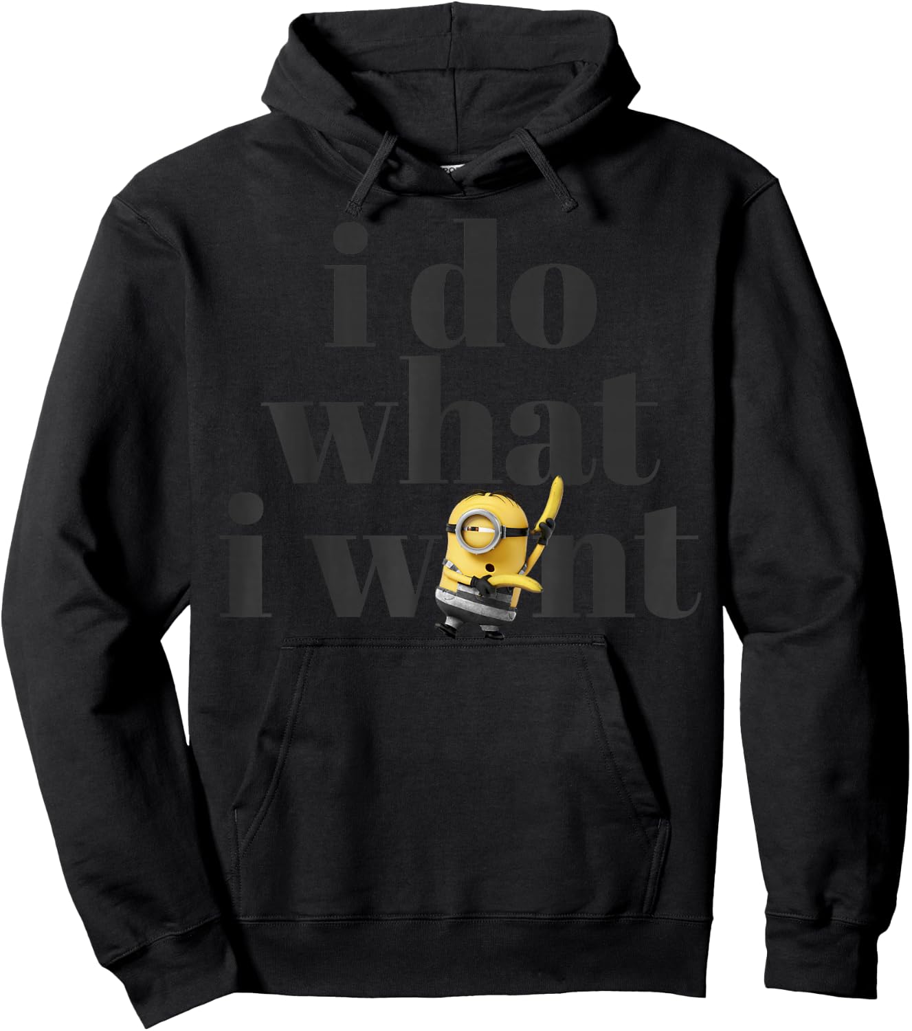 Despicable Me Minions Stuart Do What I Want Graphic Hoodie - Hoodie | Black