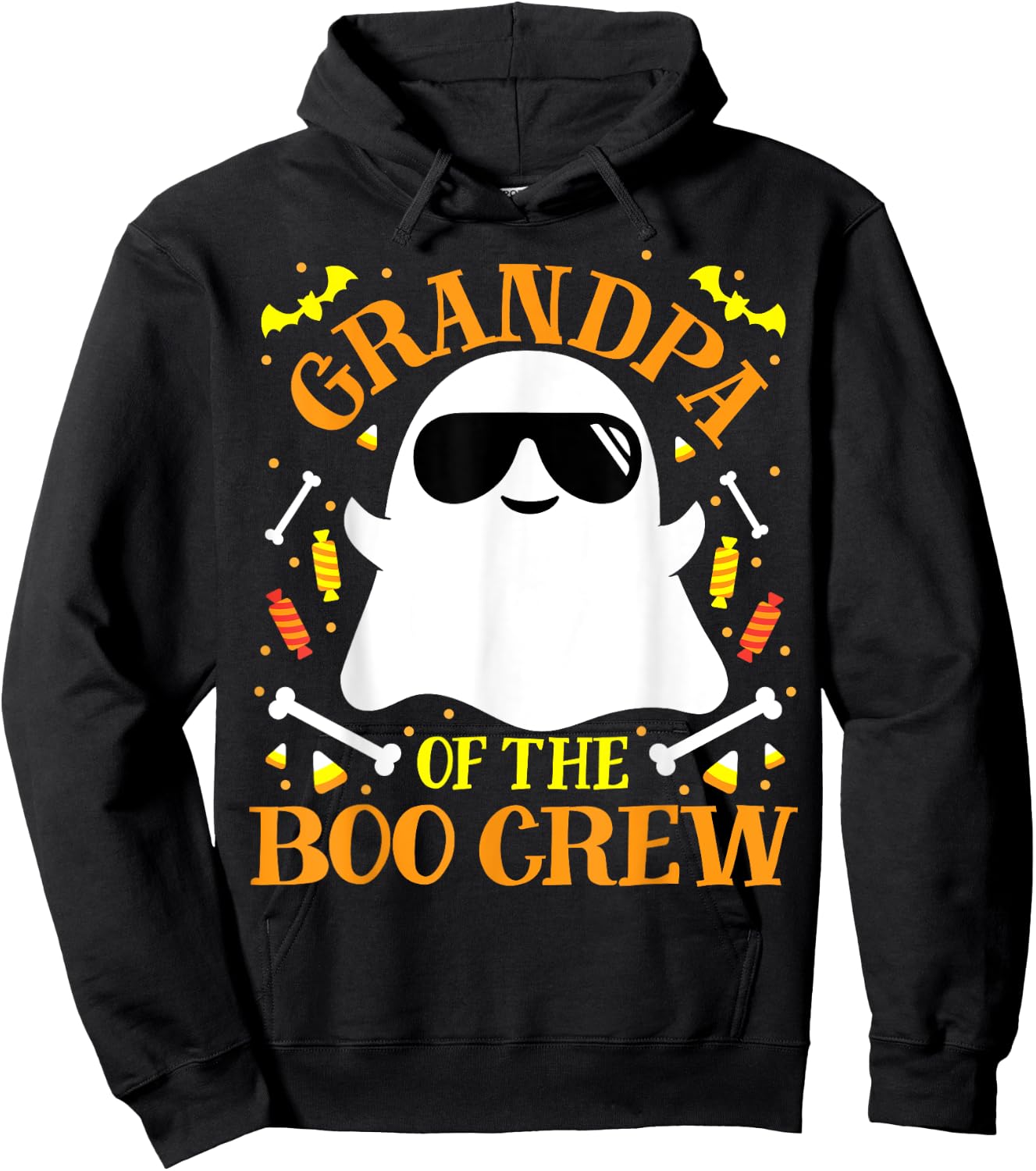 Grandpa Boo Crew Ghost Matching Family Set Dad Halloween Hoodie - Hoodie | Black