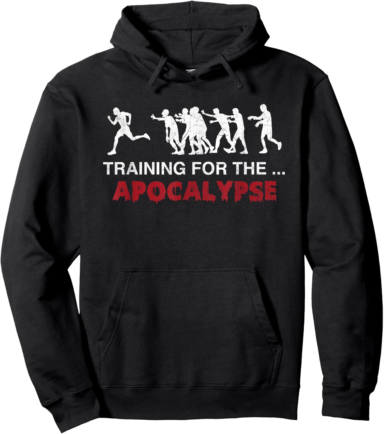 Runners Zombie Marathon Halloween -Adults Black Short Sleeve Zombie-Themed Running Small Hoodie - Hoodie | Black
