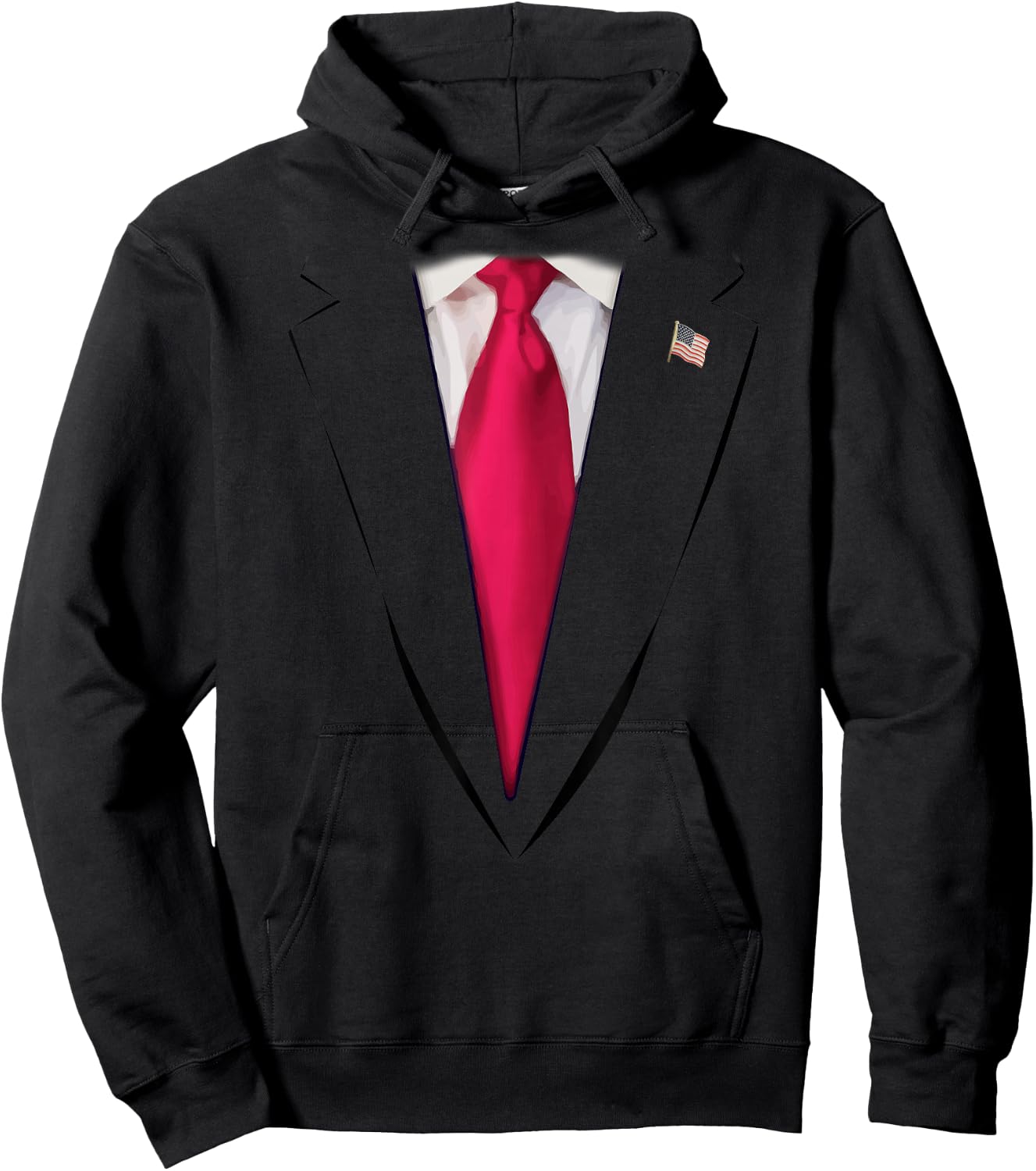 USA President Trump Suit Easy Halloween Costume Hoodie - Hoodie | Black
