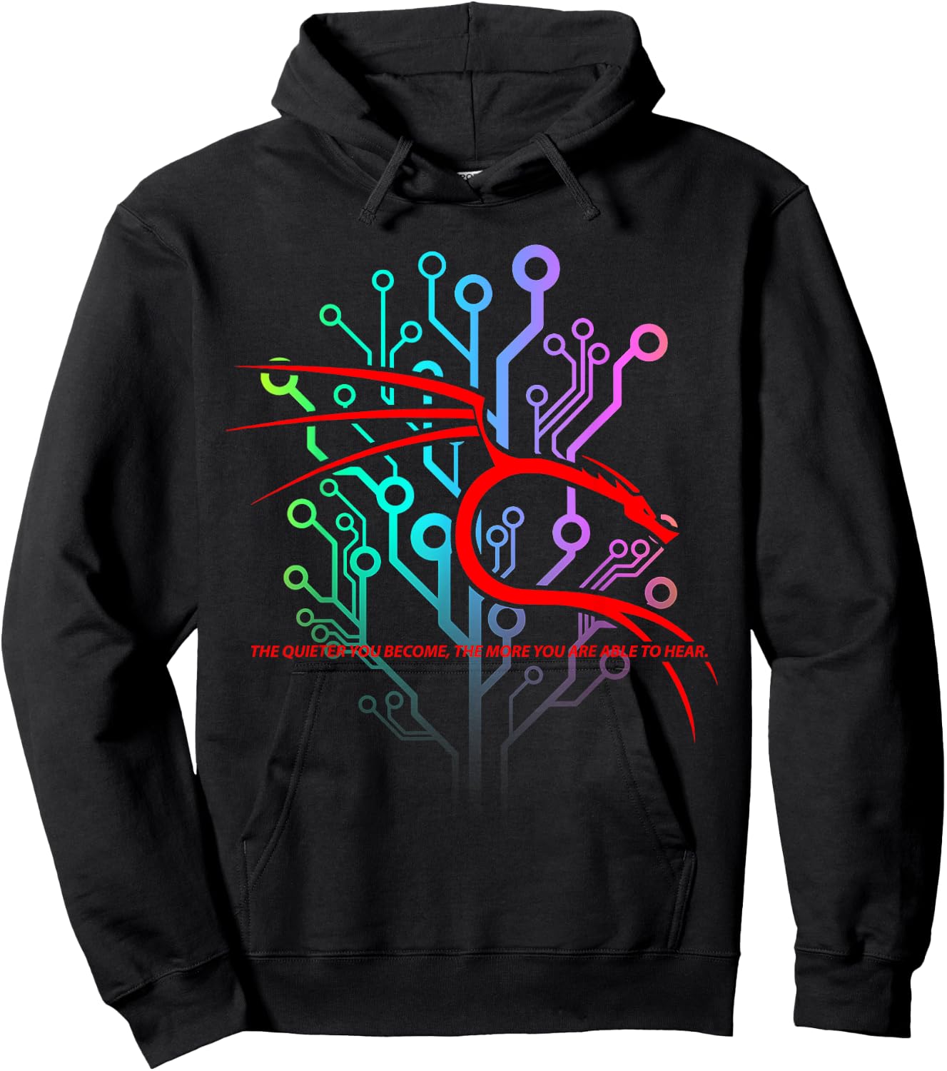 Backtrack Kali Linux design with Dragon and Tagline Hoodie - Hoodie | Black