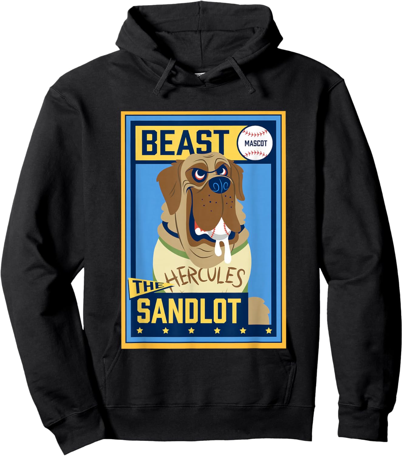 The Sandlot Hercules The Beast Retro Baseball Hoodie - Hoodie | Black