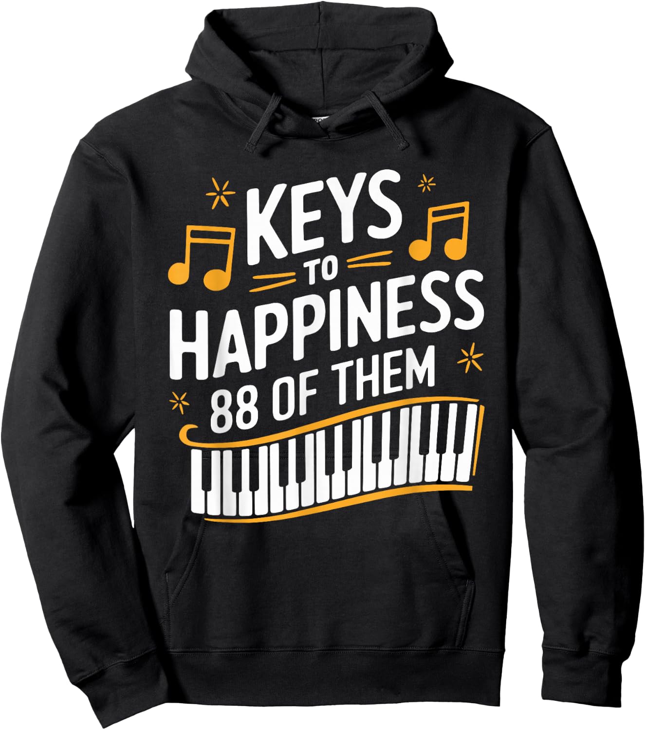 Keyboard Pianist Musician and Classical Music Piano Player Hoodie - Hoodie | Black